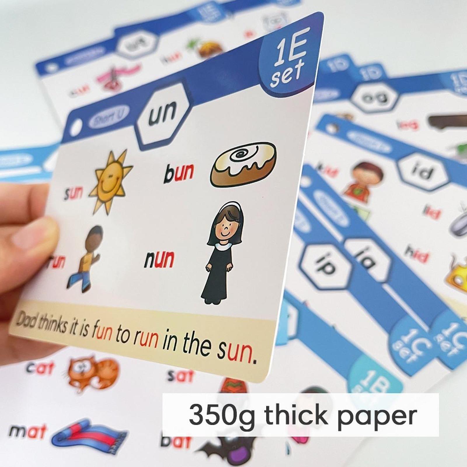 بطاقات الفلاش لتعلم الأصوات ال - مراجعة Phonics Card Game وسعره