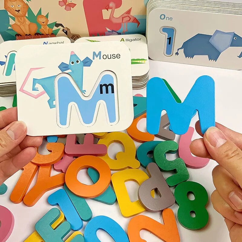 مونتيسوري-خشبية الأبجدية والأر - مراجعة Flash Card Alphabet وسعره