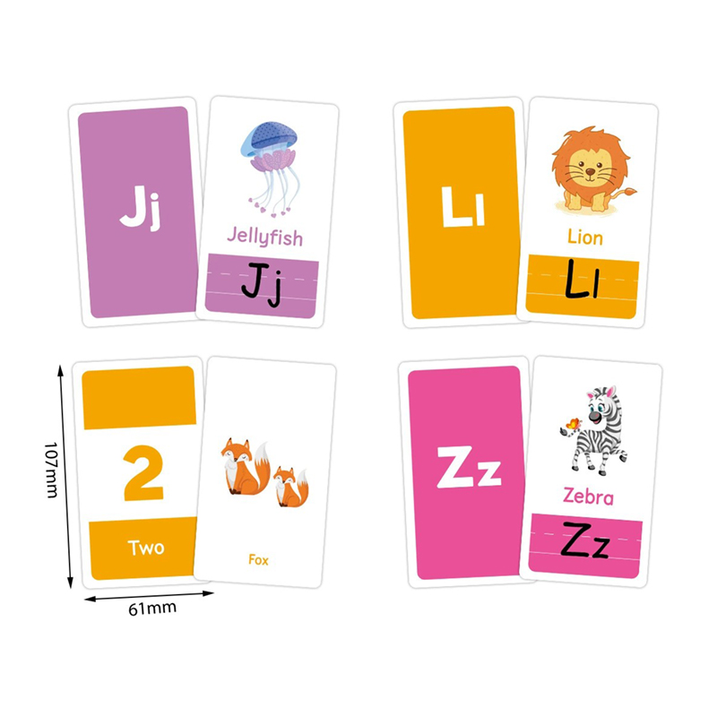 58 قطعة من بطاقات الفلاش لتعلم - مراجعة Flash Card Alphabet وسعره