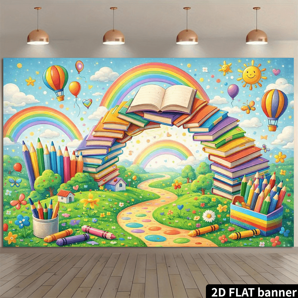 جدارية قماشية ملونة لغرفة الأط - مراجعة Kids Education Nursery وسعره
