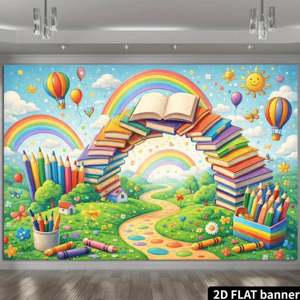 جدارية قماشية ملونة لغرفة الأط - مراجعة Kids Education Nursery وسعره
