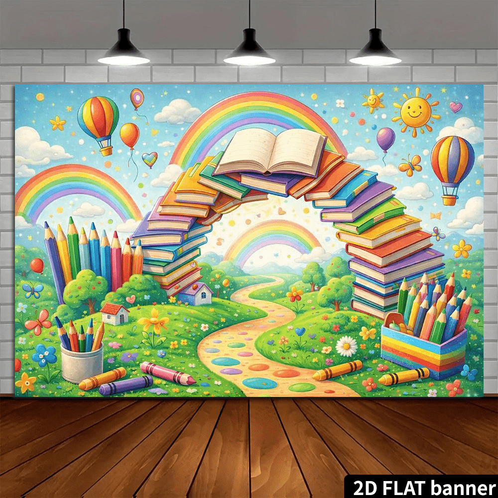 جدارية قماشية ملونة لغرفة الأط - مراجعة Kids Education Nursery وسعره